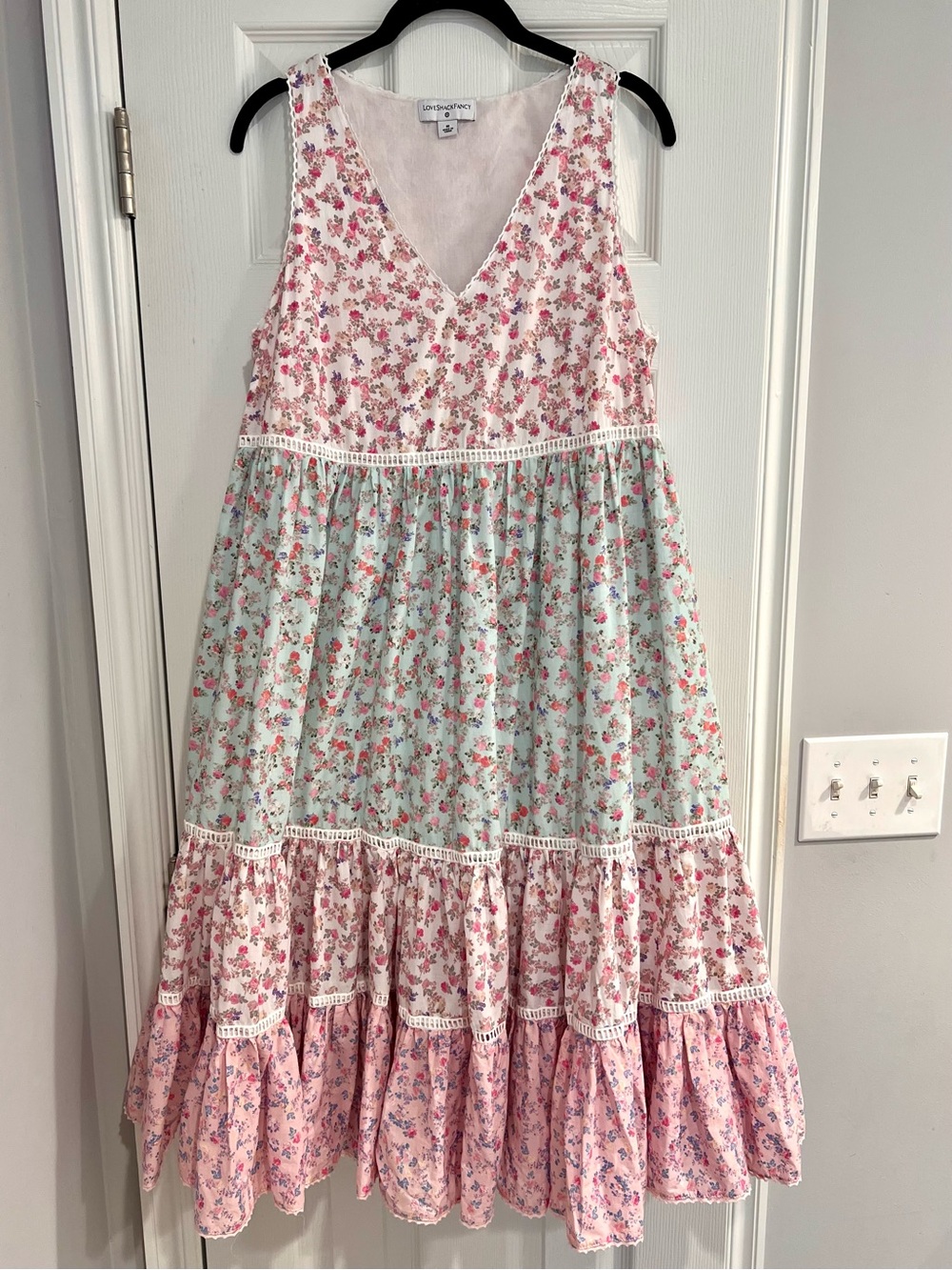 LoveShackFancy x Target Tiered Floral Dress Cottagecore M Prairie Women’s Midi